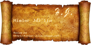 Himler Júlia névjegykártya