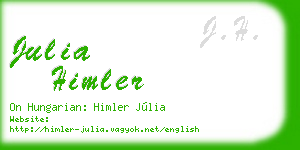 julia himler business card